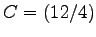 $C=(12/4)$