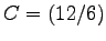 $ C =(12/6)$