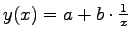 $y(x) = a + b\cdot\frac{1}{x}$