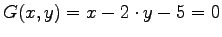 $G(x,y) = x-2\cdot y -5 = 0$